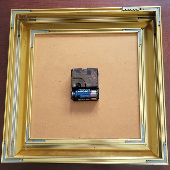 Gold New Haven Quartz Wall Clock 14x14 Inches Square Battery Operated Modern Des - Picture 5 of 10